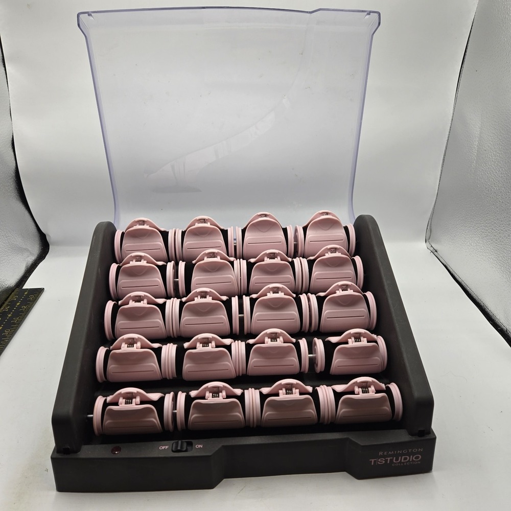 Remington T Studio Collection H-2050 Hot Rollers 20 Hair Curlers Clips Tested